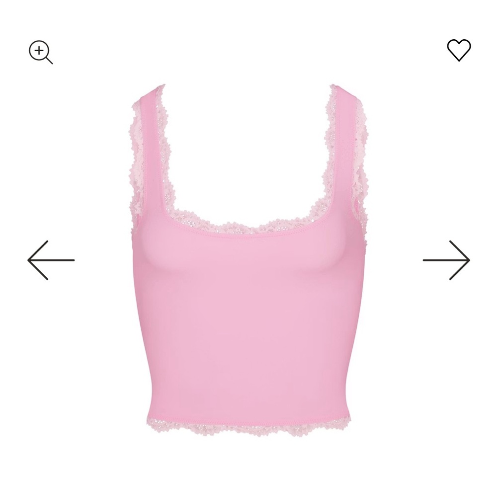 Skims fits everybody lace tank - bubble gum